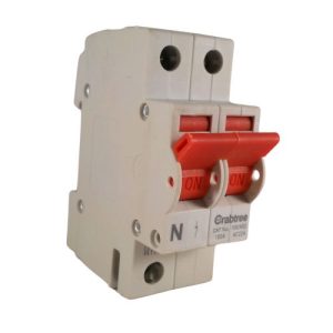 CRABTREE 100A DOUBLE POLE MAIN SWITCH 100/MI2