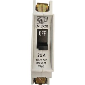 MK 2HMCB 20A TYPE 2 M6 MCB LN5920