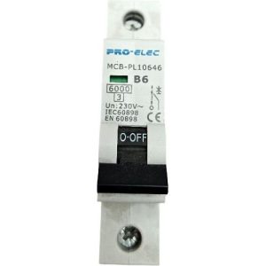 PRO-ELEC 6A B TYPE 6KA MCB MCB-PL10646