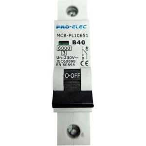 PRO-ELEC 40A B TYPE 6KA MCB MCB-PL10651