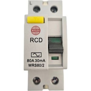 WYLEX 2HRCD WRS80/2 WYLEX 80A 30MA RCD TYPE AC